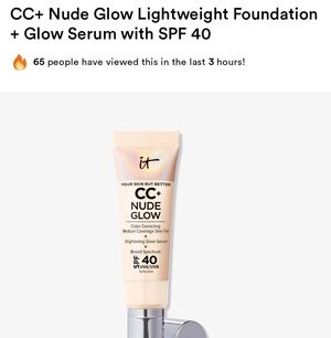 IT Cosmetics CC+ Nude Glow Lightweight Foundation with SPF 40 - Cream